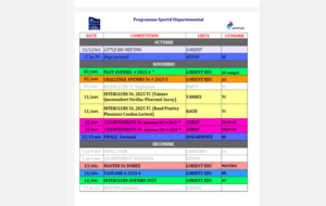 LE CALENDRIER 56 mis à jour pour ce dernier semestre