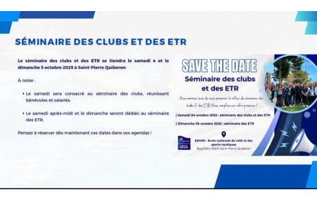 Séminaire des Clubs et ETR
